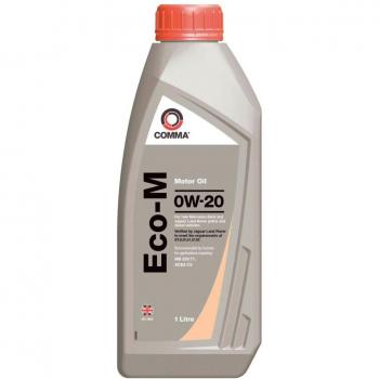Aceite de motor COMMA ECO-M 0W20 1L, Aceite sintético, viscosidad 0W-20, capacidad de 1 litro, diseñado para ofrecer un rendimiento óptimo en motores modernos y cumplir con las especific