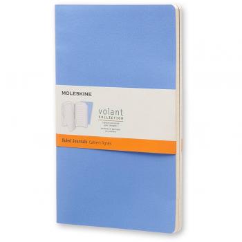 Moleskine Large Volant Powder Blue/Royal Blue Ruled Journal