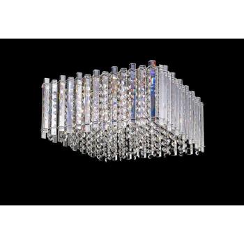 Plafón de diseño Clara Chrome 5 bombillas 21cm, Impex Lighting - Impex Clara Plafón 5 luces Cromo Cristal