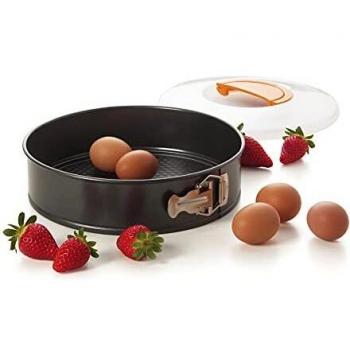 Excelsa molde redondo para tartas con rejilla de ventilación redonda de 26 cm con tapa.