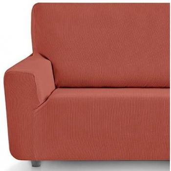 Eiffel Textile Funda Sofa Elastica Protector Adaptable Rústica Sofá, Naranja, 2 Plazas