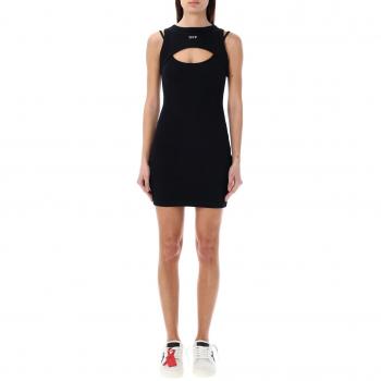 Off-White Women's Black Cut-Out Dress Size 42