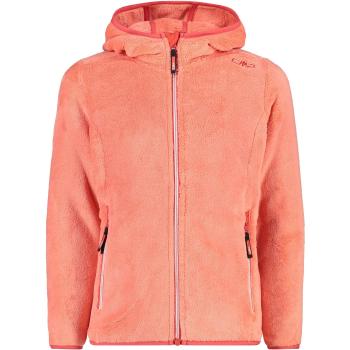 Unisex Kids' Fleece Hoodie Jacket with Fixed Hood - Pink