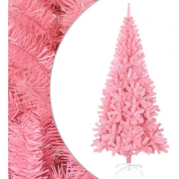 vidaXL Artificial Christmas Tree with Stand Pink 210 cm PVC