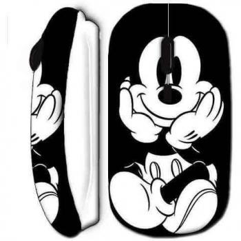 Ratón Inalámbrico Mickey Disney Negro y Blanco