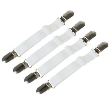 Sujetadores ajustables para sábanas con pinzas, paquete de 4