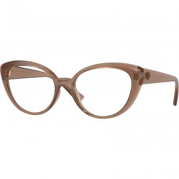 Versace VE3349U 5427 Women's Eyeglasses Brown Cat Eye Size 53 with Blue Light Block Available