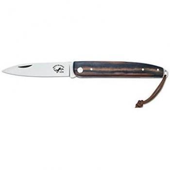 Navaja Salamandra 100111 con Cachas de Ébano, Longitud Total de 17,5 cm, Peso de 60 g, Hoja de 7,5 cm + Pañuelo Desenfunda