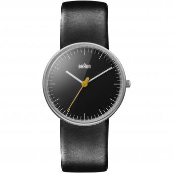 Reloj Analógico de Cuarzo para Mujer Braun Classic BN0021BKBKL con Pulsera de Acero Inoxidable y Correa de Cuero Auténtico