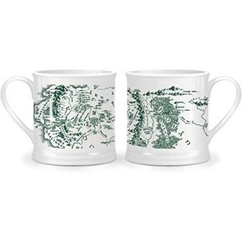 Taza Vintage El Señor de los Anillos Haradwaith Middle Earth 400ml Blanca