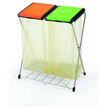 Papelera Gimi Duo con Rejilla y Dos Tapas 72x40x82 cm