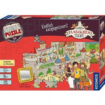 Puzzle de Historia: La Escuela de los Animales Mágicos - ¡Finalmente Desaparecidos!, 200 Piezas, Efecto Luminoso, A Partir de 8 Años