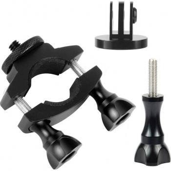Soporte de Aluminio para Cámara Deportiva de Bicicleta - Clip de Tubo para DJI OSMO Action, GoPro Hero 7/6/5, Yi, EKEN y SJcam