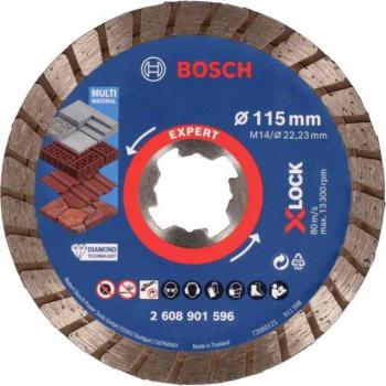 Disco de corte con diamante EXPERT MultiMaterial X-LOCK de 115 x 22,23 x 2,4 x 12 mm