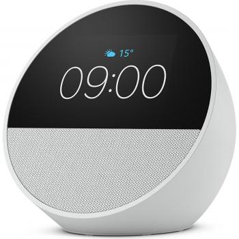 Amazon Echo Spot 2024 - Reloj Despertador Inteligente con Alexa y Sonido de Calidad - Blanco