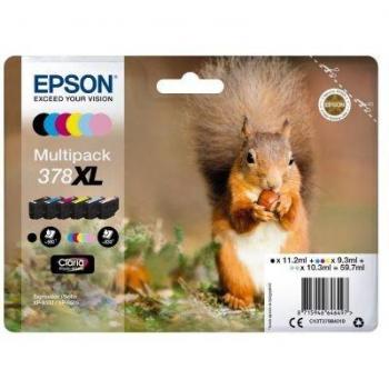 Epson 378XL High Yield Genuine Multipack, 6-colours Ink Cartridges, Claria Photo HD Ink
