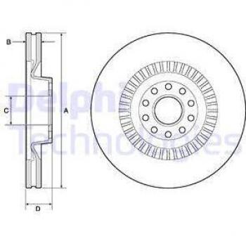Disco de freno DELPHI BG9957 - Disco de freno, marca DELPHI, modelo BG9957