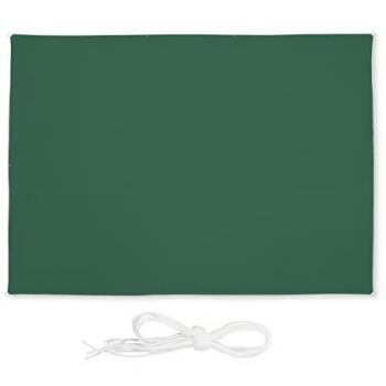 Toldo Vela Rectangular 3,5x4,5 m Repelente al Agua con Cuerdas Sombreo para Terraza y Balcón Verde