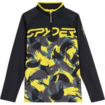 Sudadera Spyder Camo con Media Cremallera Amarillo Ácido para Niños