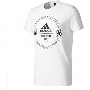 adidas Logo tee Camiseta, Hombre, Blanco