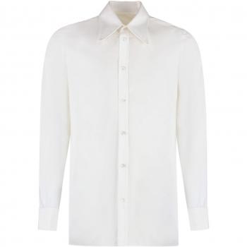 Maison Margiela Men's Cotton Shirt in White | Size L | S67DT0003S43001 Color 100
