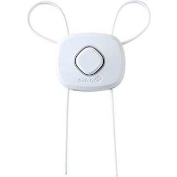 Safety 1st Bloqueador de armarios flexible con botón oculto, color blanco