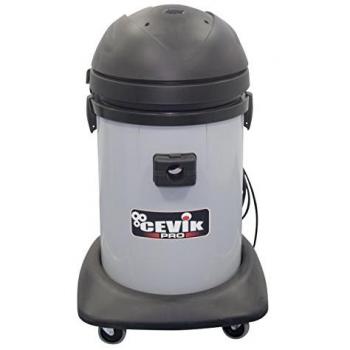 Aspirador Sólidos y Líquidos Cevik Pro Ce-Pro70Abs 77 Lts, 1 Motor, 1400 W, 230 V, Color Gris Metalizado, con Ruedas