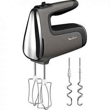 Moulinex Batidora Powermix Silence HM650 - Batidora mano amasadora y varillas para amasar y batir de 600 W, velocidades regulables con función turbo, elabora pan, pizza o repostería, motor silencioso