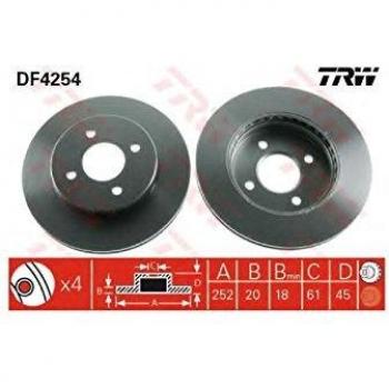 TRW Automotive AfterMarket DF4254 Brake Disc