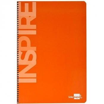 BLOC ESPIRAL LIDERPAPEL FOLIO INSPIRE TAPA EXTRADURA 80H 60 G RAYADO MONTESSORI CON MARGENCOLORES SURTIDOS