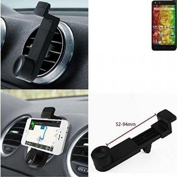 Titular Smartphone para el coche para Medion Life X5001. Parrilla del coche montaje del sostenedor del coche para el teléfono inteligente. De aplicación universal. Negro. Fácil de instalar, sujeción segura. Utilizar el teléfono como un dispositivo de