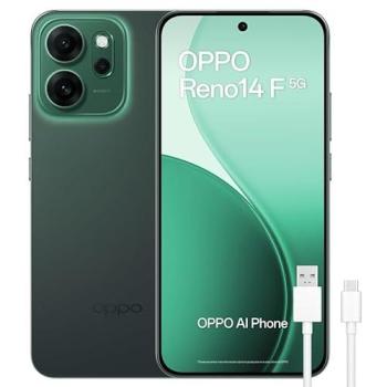 Smartphone OPPO Reno14 F 5G - 8GB RAM, 256GB Almacenamiento, Pantalla AMOLED 6.57 120Hz, Cámara Triple 50MP, Batería de 6000mAh