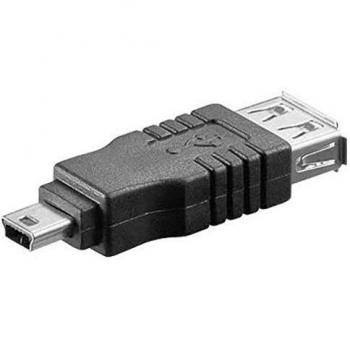 Microconnect USBAFBMINI Adaptador de Cable USB A miniUSB B Negro - Adaptador para Cable