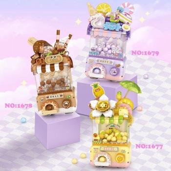 Máquina de Bloques de Construcción Q Cute Twist con Miniensamblajes de Hielo, Piña, Azúcar Moreno y Taro Dulce (Sin Caja)