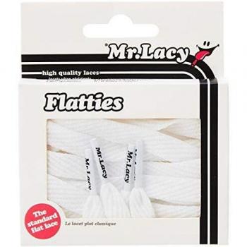 Mr. Lacy Flatties White 130cm Shoelaces