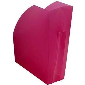 Exacompta 18085D - Revistero para documentos en formato A4 +, de gran capacidad y estable. - 292x110x320 mm - THE MAGAZINE - Frambuesa translúcida