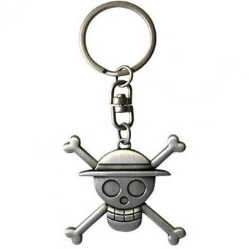 3D Metal Keychain - One Piece Skull Luffy