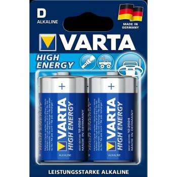 Pilas Alcalinas D 1.5V Alta Energía Blister 2 Unidades