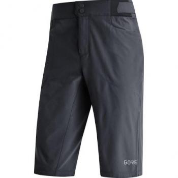 Pantalón corto ciclista Gore Wear Passion Black - Ligero, resistente, ajustable, sin badana, talla 3XL