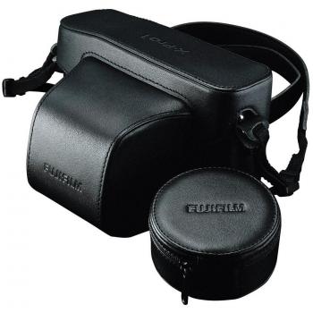 Fujifilm LC-XPro1 - Estuche rígido de cuero para la cámara Fujifilm X-Pro1, color negro
