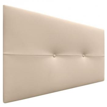 Cabecero Tapizado de Polipiel AQUALINE Pro Beige 90cm para Camas 70/80/90 con Botones