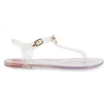 Sandalias de goma Love Moschino para mujer, modelo JA16011G1GI37, color blanco