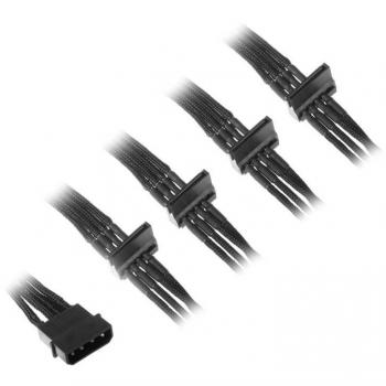 Silverstone PP07-BTSB 4-pin Molex to 4x SATA 300mm Extension Cable