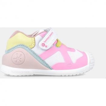 Zapatillas de bebé niña tipo running bajas con cierre adherente