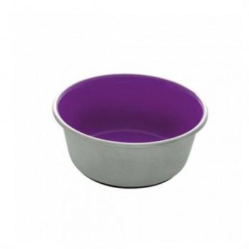 Comedero Antideslizante de Acero Inoxidable Lila para Perros