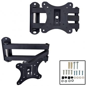New Taha® inclinación y giro soporte de pared para televisor, encaja para 10 13 15 17 19 20 21 22 23 24 25 26 27 29 30 pulgadas LED LCD Plasma Monitor de pantalla, Max capacidad de carga 64lbs y VESA 75 x 75 mm y 100 x 100 mm