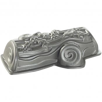 Nordic Ware 86448 Diseño de moldes Tronco de Navidad Pastel de Aluminio Fundido