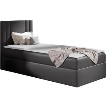 Cama Continental Baltimore 179, Individual, Cuero Ecológico, 80x200 cm, con Somier y Cabecero Acolchado