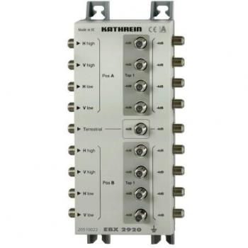 Distribuidor SAT Kathrein EBX 2920, 18 salidas, F-type, Gris, Blanco