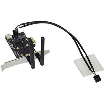 SilverStone SST-ECWA2-Lite - Tarjeta adaptadora Mini PCI-E a PCI-E+ 2x Banda dual